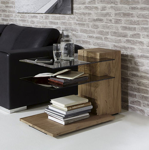 Tavolo d'appoggio contemporaneo - BENT  - Hartmann Möbelwerke GmbH - in rovere / in vetro / rettangolare