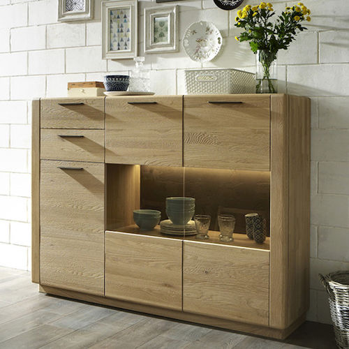 Credenza alta - RIKA  - Hartmann Möbelwerke GmbH - contemporanea / in rovere / in vetro