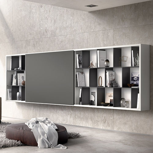 Parete attrezzata per soggiorno contemporanea - VITA - Kettnaker GmbH & Co. KG Möbel-Manufaktur - in vetro laccato / in legno laccato / in alluminio