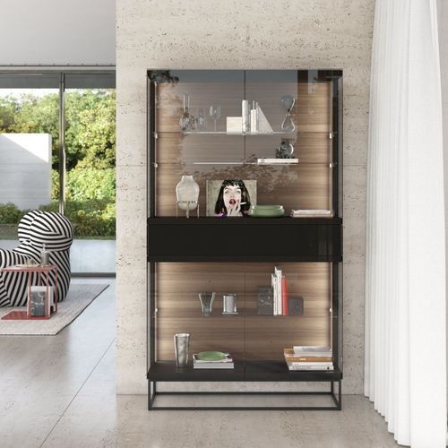 Vetrina contemporanea - SOMA  - Kettnaker GmbH & Co. KG Möbel-Manufaktur - in vetro laccato / in legno laccato / in alluminio