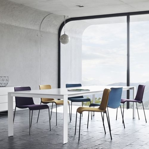Tavolo da pranzo contemporaneo - TISCH - Kettnaker GmbH & Co. KG Möbel-Manufaktur - in legno laccato / con supporto in metallo / rettangolare