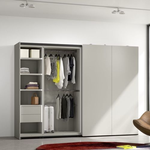 Armadio contemporaneo - FLAT - Kettnaker GmbH & Co. KG Möbel-Manufaktur - in legno laccato / in vetro laccato / in alluminio