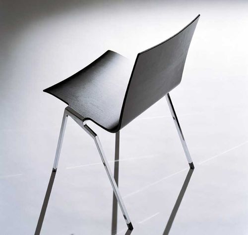 Sedia visitatore contemporanea - SIRO - Mobel - da interno / in legno / con supporto in acciaio