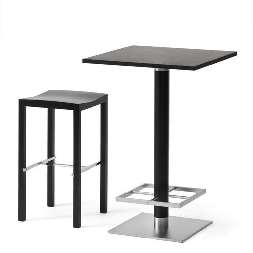 Sgabello da bar contemporaneo - HELA  - Mobel - in legno / con supporto in legno / con 4 gambe