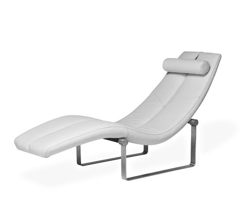 Chaise longue contemporanea - VIPER - Ire Möbel AB - in metallo / bianca