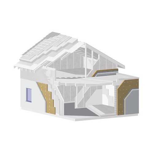 Sistema di facciata in fibra di legno - THERMOWALL® ETICS  - GUTEX