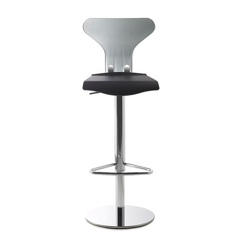 Sedia alta contemporanea - MYEDITION: 1248 - Mayer Sitzmöbel GmbH & Co. KG - in cromo / con base centrale / girevole