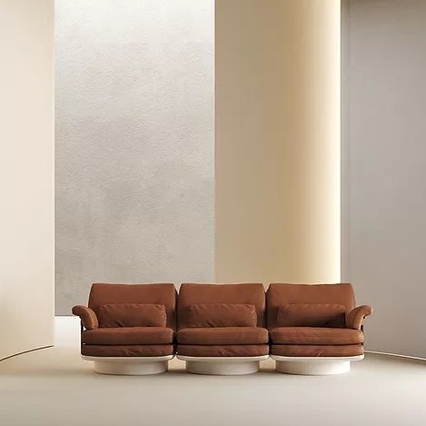 Divano modulare - BIBENDUM - Molinari Design Srl. - contemporaneo / in pelle / con braccioli