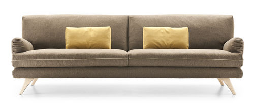Divano contemporaneo - HARMONY - Molinari Design Srl. - in pelle / blu / 2 posti
