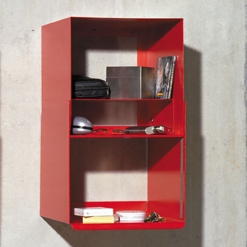 Mensola - SKIP - MOX AG - contemporaneo / in lamiera d'acciaio / rosso
