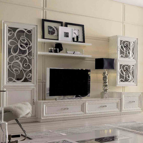 Parete attrezzata TV classico - CS 116 F1 - Mozzo Giorgio S.r.L. - in legno laccato