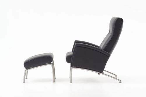 Poltrona contemporanea - FLY - Nielaus Møbler ApS - in tessuto / con poggiapiedi / con schienale reclinabile