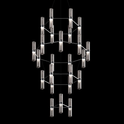 Lampadario contemporaneo - ZEPHYR - Artemide - in vetro soffiato / contract / geometrico
