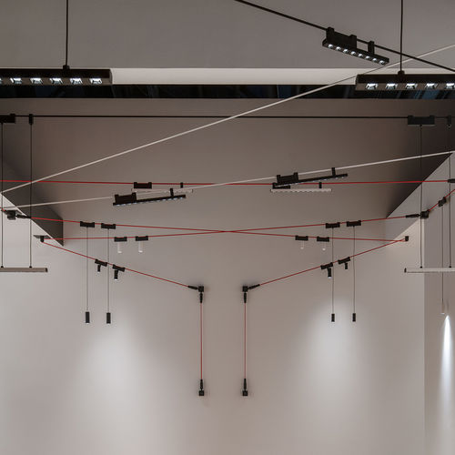 Illuminazione su cavi LED - FUNIVIA - Artemide - rotonda / lineare / in alluminio