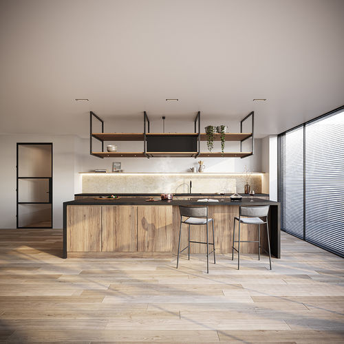 Cappa a isola - Pureline Frame - NOVY N.V. - a ricircolo / con illuminazione integrata / design originale