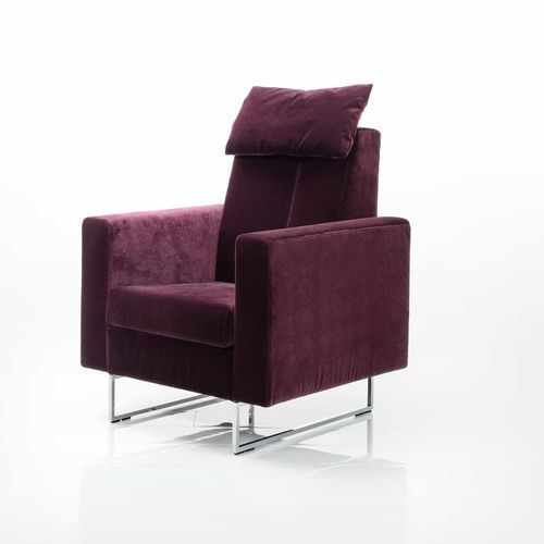 Poltrona contemporanea - embrace - bruehl - in tessuto / in pelle / in legno massiccio