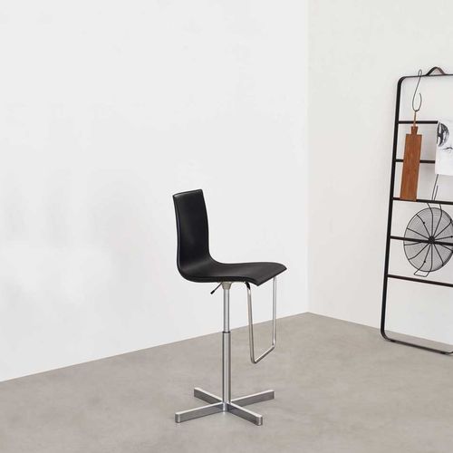 Sedia alta contemporanea - WOK - DESALTO spa - da esterno / da interno / in pelle