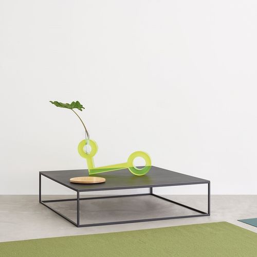 Tavolino basso contemporaneo - HELSINKI 15 - DESALTO spa - in vetro / in ceramica / con supporto in acciaio