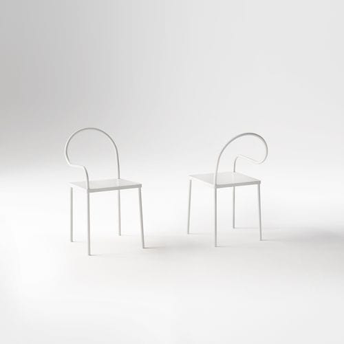 Sedia da giardino contemporanea - SOFTER THAN STEEL - DESALTO spa - da esterno / da interno / in alluminio