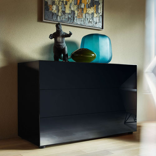Cassettone contemporaneo - NEX GLAMOUR - Piure GmbH - in vetro / non specificato / nero