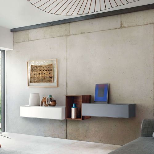 Parete attrezzata per soggiorno contemporanea - NEX BOX - Piure GmbH - in legno laccato