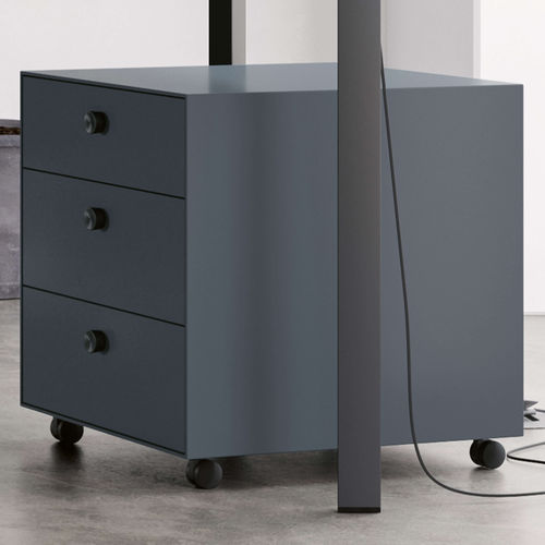 Cassettiera per ufficio in legno - LINK - Piure GmbH - 3 cassetti / con rotelle