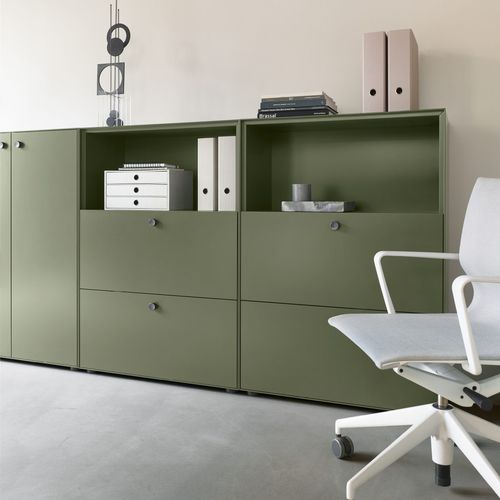 Armadio classificatore basso - LINK  - Piure GmbH - in legno laccato / con cassetti / modulare