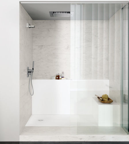 Parete doccia fissa - CORIAN - in vetro temprato