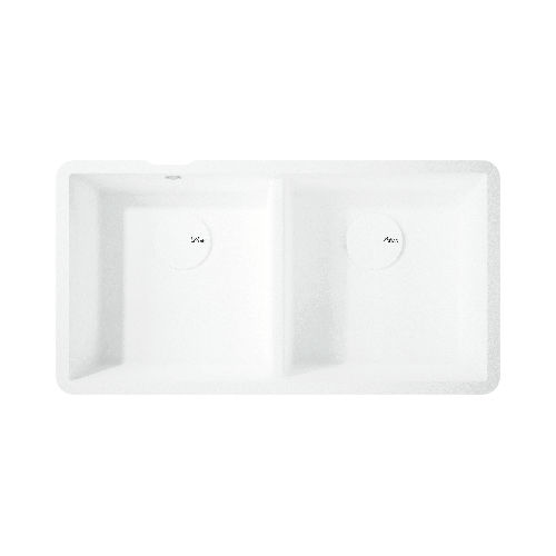 Lavello a 2 vasche - Salty - CORIAN - senza gocciolatoio / in Corian® / da incasso