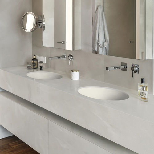Piano lavabo doppio - Artista Beige - CORIAN - in Corian®