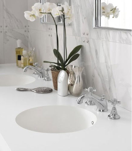 Piano lavabo doppio - CORIAN - in Corian®
