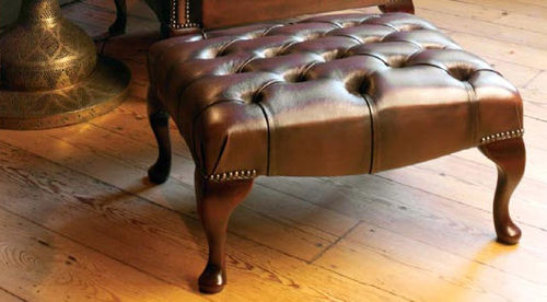 Poggiapiedi chesterfield - STAMFORD - Fleming & Howland - in pelle