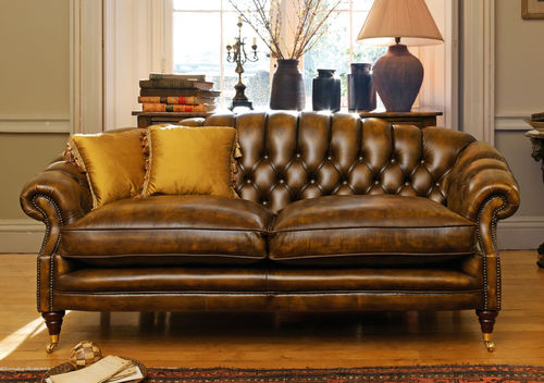 Divano chesterfield - BRADWELL - Fleming & Howland - in velluto / in lino / in pelle