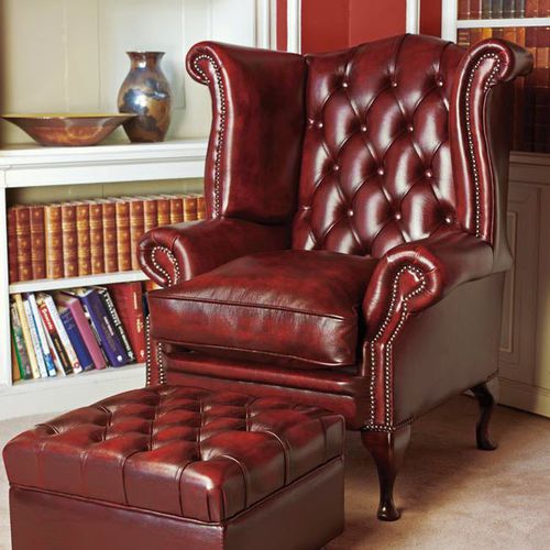 Poltrona chesterfield - GRAHAM - Fleming & Howland - in pelle / a orecchioni