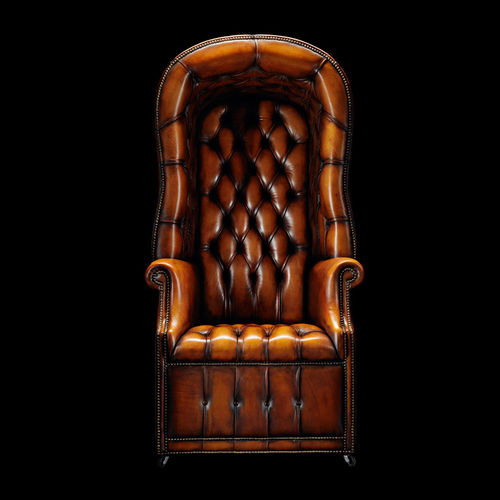 Poltrona chesterfield - PORTERS - Fleming & Howland - in pelle / a schienale alto
