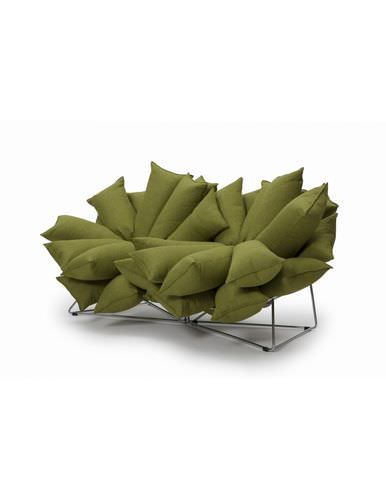 Divano design originale - HANABI - Vivero - verde / in acciaio / 2 posti