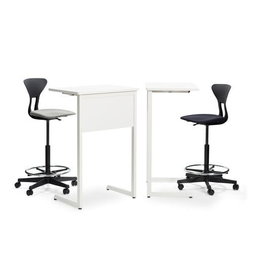 Tavolo contemporaneo - TRIVIA LIGHT - Martela - in laminato / con supporto in acciaio / rettangolare
