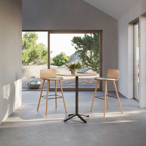 Tavolo da bistrot contemporaneo - ALKU - Martela - in laminato / in rovere / in frassino