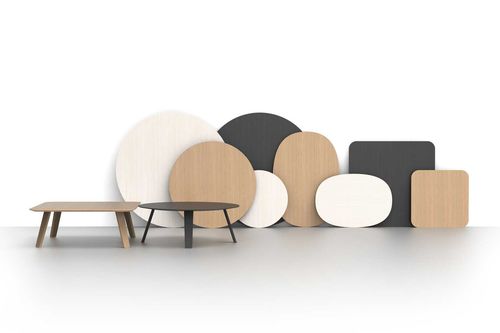 Tavolino basso design scandinavo - OONA - Martela - in rovere / in frassino / con supporto in legno