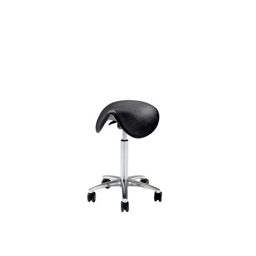 Sgabello operativo in pelle - 259 SERIES - Martela - in espanso / in plastica / con base in alluminio levigato