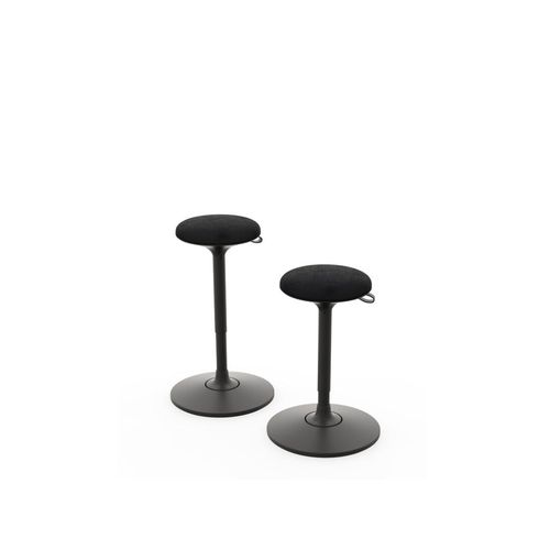 Sgabello contemporaneo - Ziggy - Martela - in pelle / in tessuto / con supporto in metallo