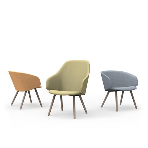 Sedia contemporanea - SOLA  - Martela - da interno / in tessuto / con supporto in legno