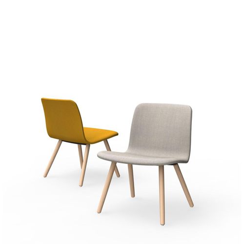 Sedia contemporanea - SOLA  - Martela - da interno / in tessuto / con supporto in legno