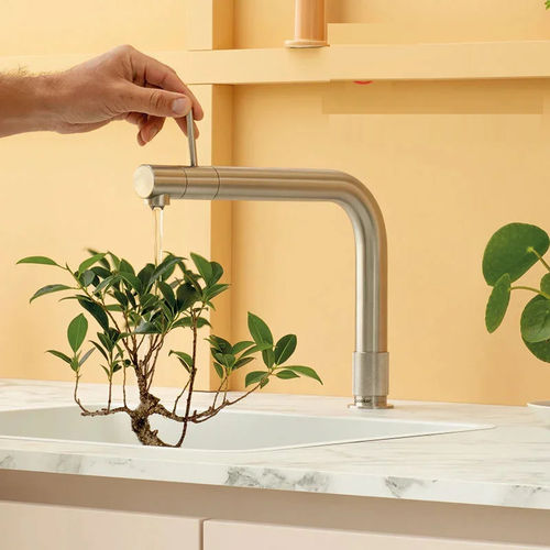 Miscelatore per acqua bollente - Front - Quooker Deutschland GmbH - da appoggio / in acciaio inossidabile / da cucina