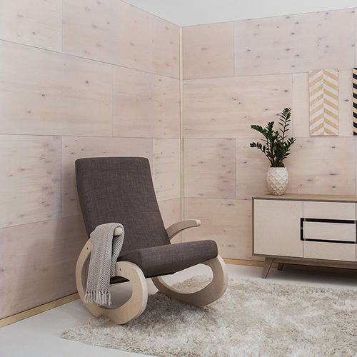 Poltrona contemporanea - GEE - Radis Furniture - in tessuto / in legno compensato / in betulla