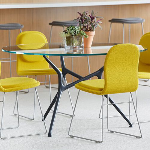 Tavolo da riunione contemporaneo - BRANCH - Haworth Europe - in legno / in vetro / con supporto in alluminio