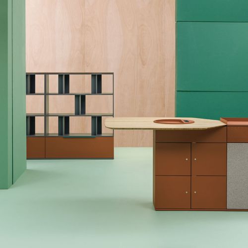 Armadio classificatore basso - BE_HOLD - Haworth Europe - alto / in legno / in metallo