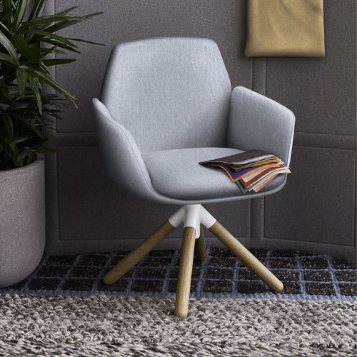 Sedia da ufficio contemporanea - POPPY  - Haworth Europe - da interno / in tessuto / con supporto in alluminio