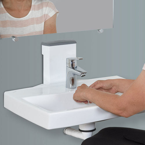 Lavabo a muro - ADAPTLINE - Ropox A/S - in porcellana / in composito / in acciaio inossidabile