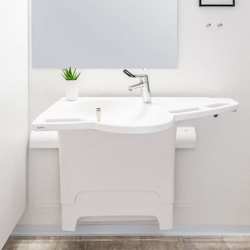 Piano lavabo in composito - SUPPORTLINE - Ropox A/S - in acciaio inossidabile / in plastica / per persone a mobilità ridotta